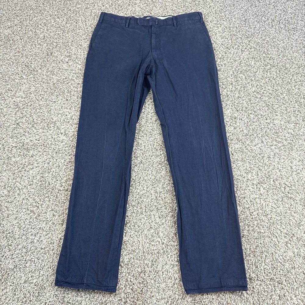 INCOTEX Pants Mens 31x30 Navy Cotton Chinos Slowear Summer Casual
